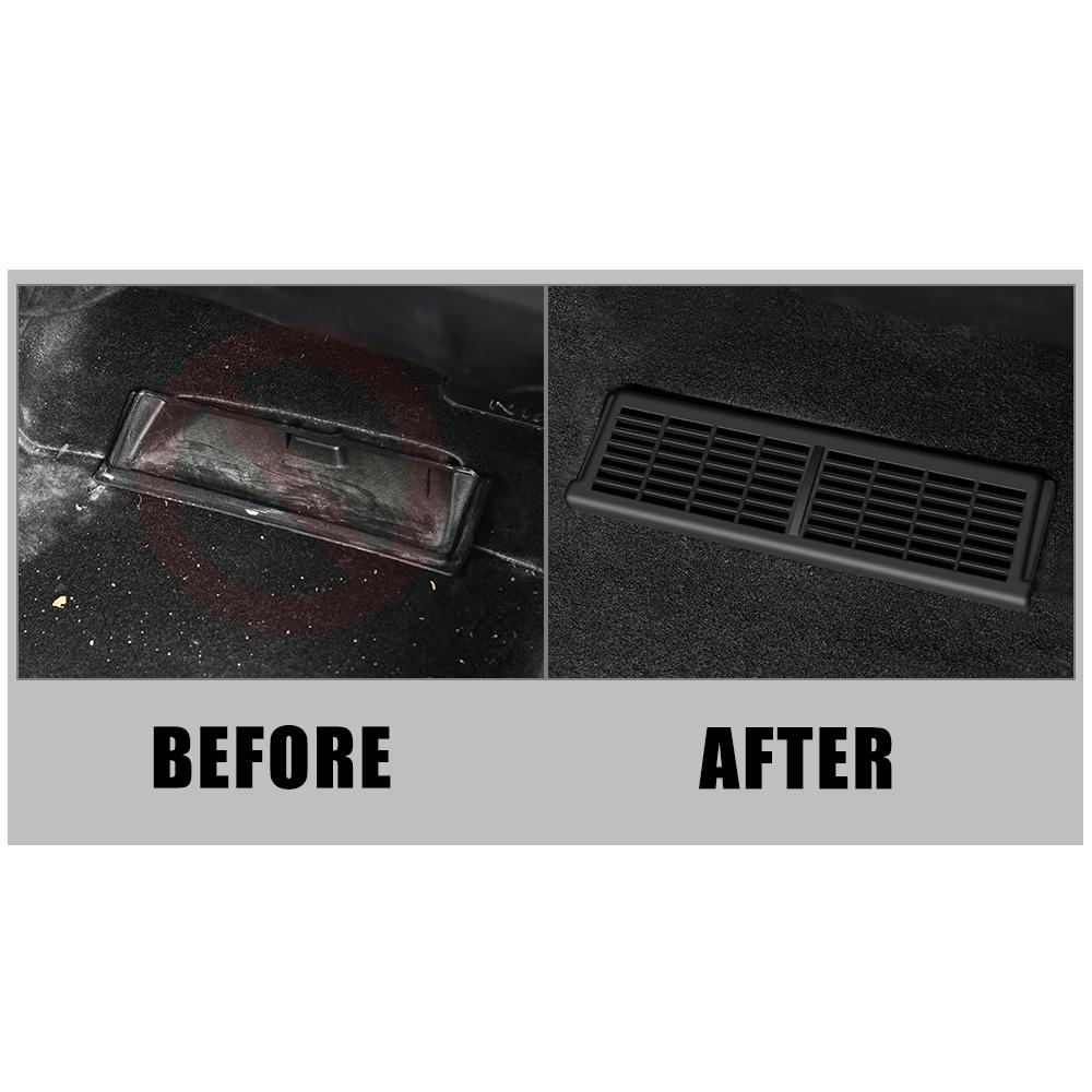 2pcs Car Air Outlet Cover Under Seat Vent Protection Cover Decoration Modified Dustproof Protect Covers For Tesla Model Y