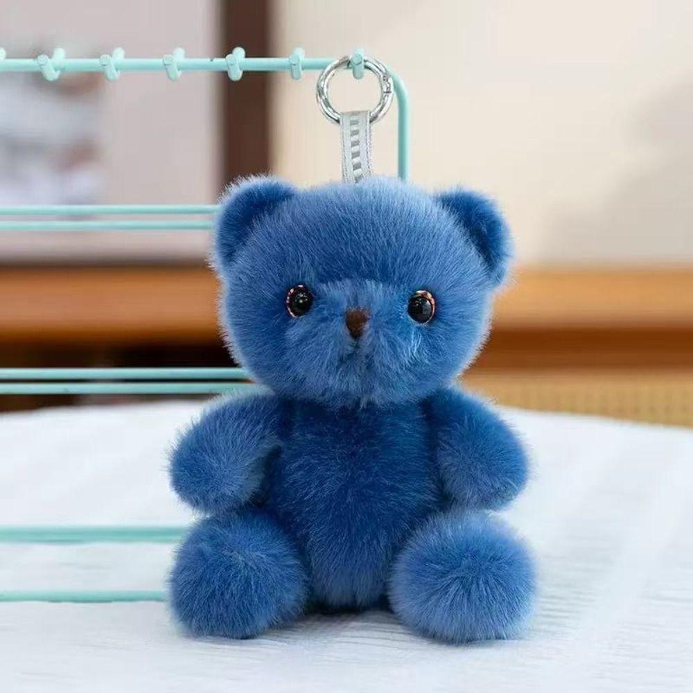 Portachiavi Peluche Orsetto Realistico Giocattolo Peluche Orso Cotone PP Accessori per Telefono
