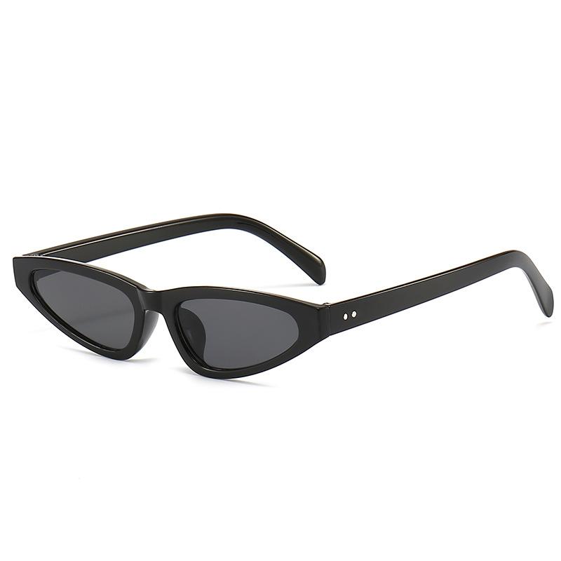 Sunglasses, Cat'S Eye Plain Sunglasses, Women'S Glasses, Trendy Retro Men'S Triangle Personality, Middling Ins