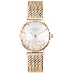 Coach PERRY 28mm RG Mesh Belt White 14503857 Wrist Watch
