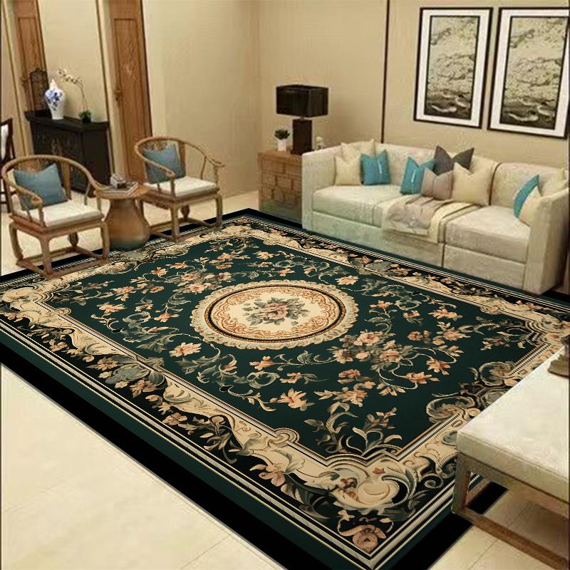 Europäische Teppiche für Wohnzimmer Teppiche zur Schlafzimmerdekoration Bettvorleger Große Größe 200x300cm Rutschfeste Bodenmatte Anpassbar
