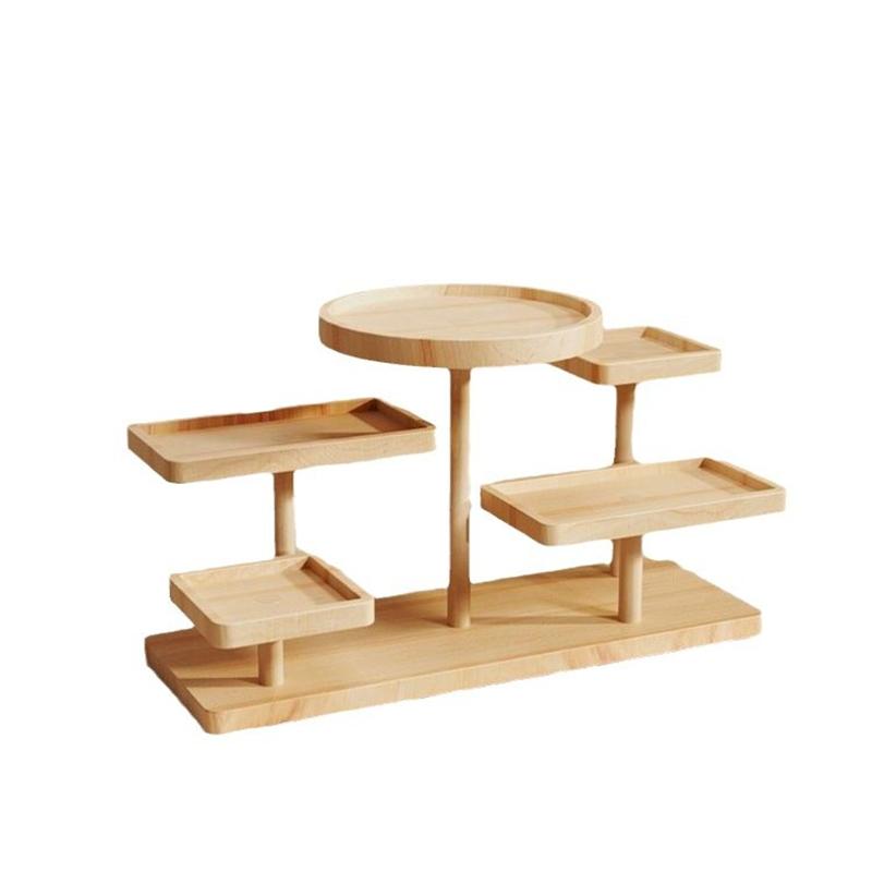 Wooden Standing Shelves Stacked Display Shelves Jewellery Eyeglasses File Organiser For Jewellery Succulents Home Decoration