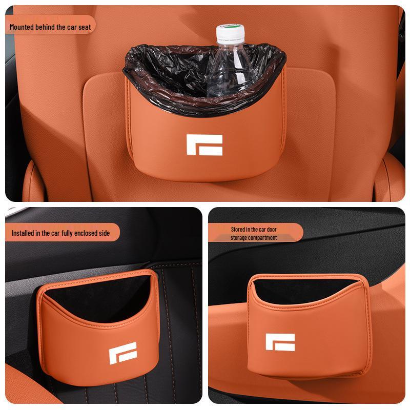 Multifunctional Car Trash Can & Umbrella Holder with Cup Organizer