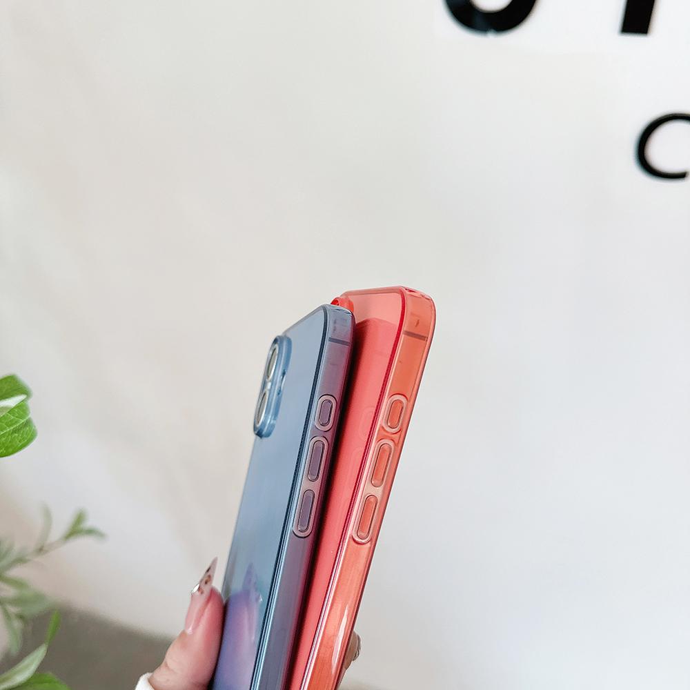 Bunte Bonbonfarbe Transparente Weiche Hülle Für iPhone Air 17 16 15 14 13 12 11 Pro Max Plus Mini Silikon Ultra Dünne Klare Schale