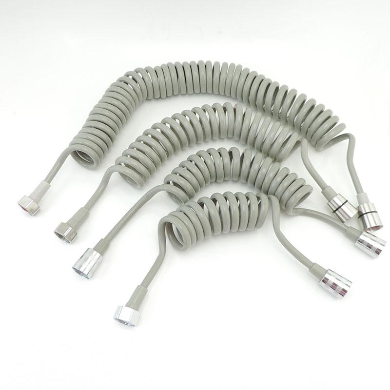 2m 3m 5m Grey Flexible Long Spring Shower Head Hose Tube Plastic for Bathroom Water Toilet Bidet Sprayer Telephone Line Soft 1/2