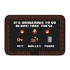 8-Bit Retro "Dangerous to Go Alone" Rutschfeste Waschbare Fußmatte für Bad, Wohnzimmer, Schlafzimmer, Küche – Heim- & Außendekor