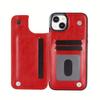 Phone Bag Wallet Phone Case With Card Holder, PU Leather Kickstand Card Slots Case, Double Magnetic Clasp And Durable Shockproof Cover, For IPhone