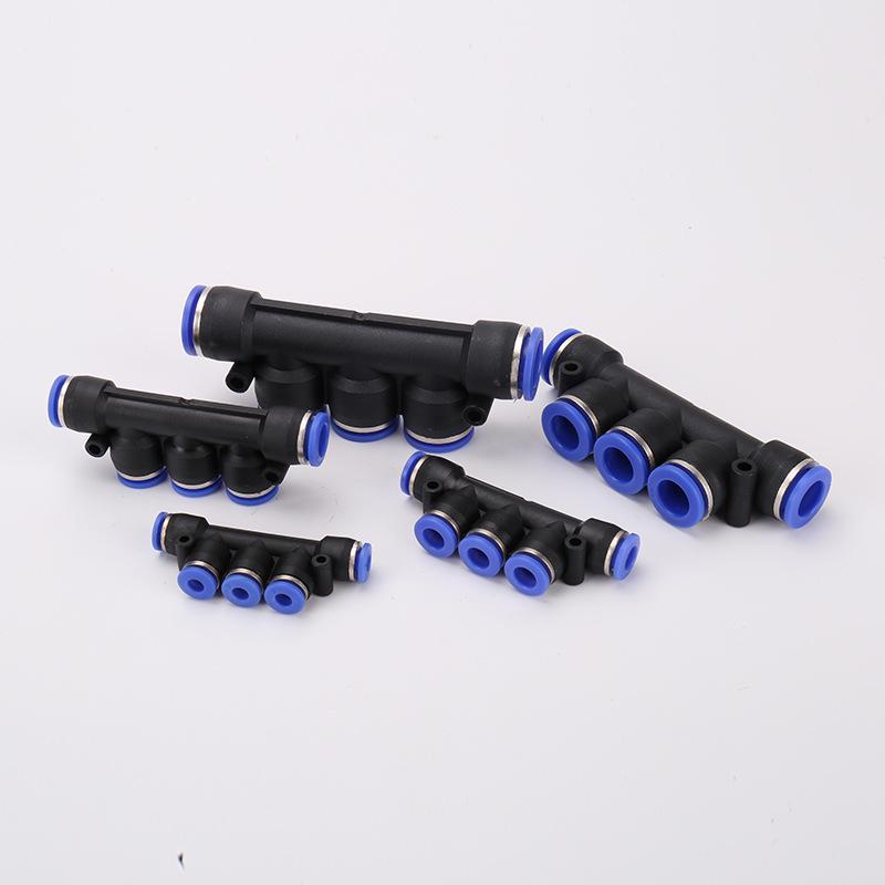 K-Type Pneumatische Snelkoppeling Plastic Connectoren - PK4, PK6, PK8, PK10, PK12 Vijfweg