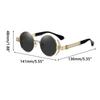 Vintage Punk Style Sonnenbrille Retro Runder Metallrahmen Sonnenbrillen Herren Modebrillen