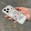 Stylish Illustration Soft Case for Apple 13/17 Pro Max - Integrated Camera Button, Drop-Proof Design