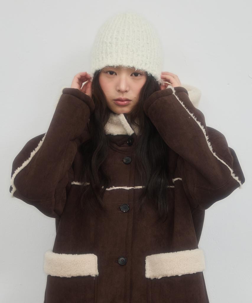 Leteoli Angora Ribbed Knit Beanie_2Color