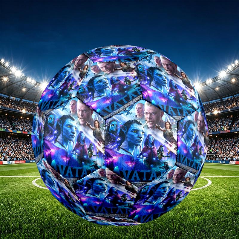 Avatar Tryck Storlek 5 Fotboll, PU Slitstark Fotboll för Matchträning och Daglig Övning, Födelsedagspresent för Fotbollsfans