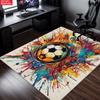 Graffiti Fußball Druck Großer Raumteppich Rutschfest Cartoon Kinderzimmer Wohnzimmer Bodenschutzmatte Heimdekoration Kinderspielteppich