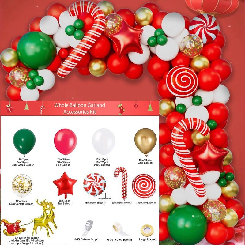 Merry Christmas Decoration Balloons Suit Christmas Theme Balloon Arch Garland Set Xmas Navidad New Year Gift Party Decor