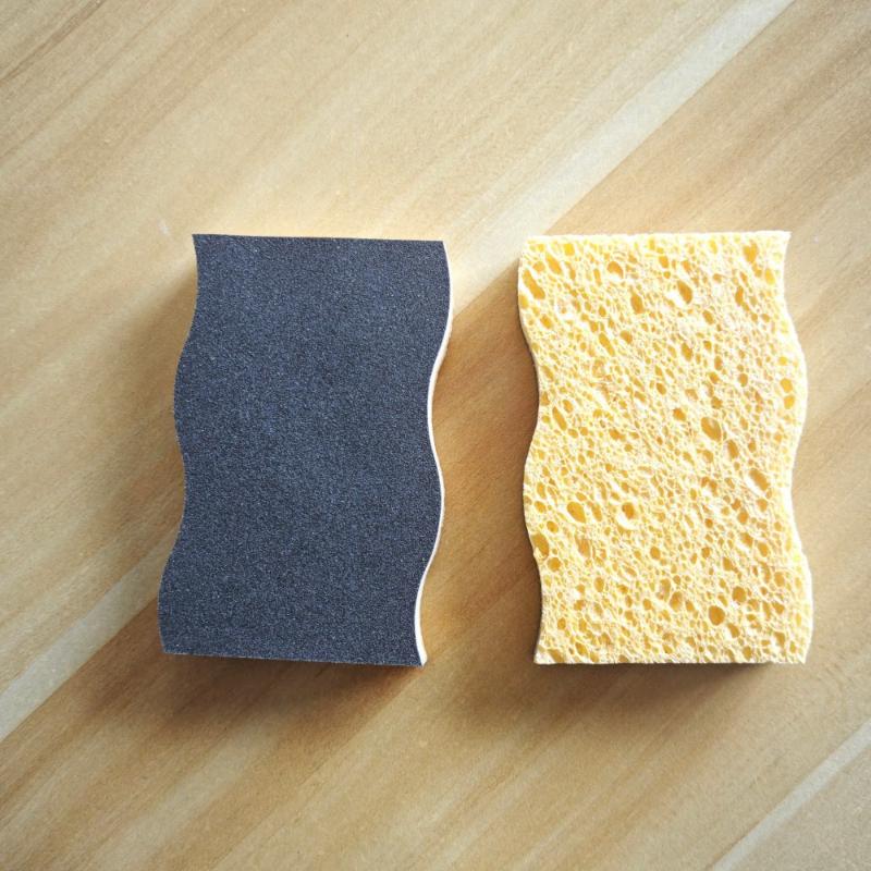 2/6/12Pcs Wood Pulp Cotton Cleaning Scrub Sponge Dish Washing Scrubber Sponge Scrub Pads Sponges Double Sided Scrubbing Sponge