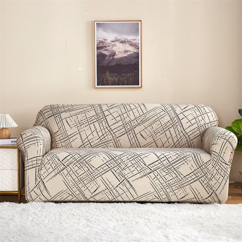 Stretch Milk Silk Printed All Inclusive Universal Sofa Cover