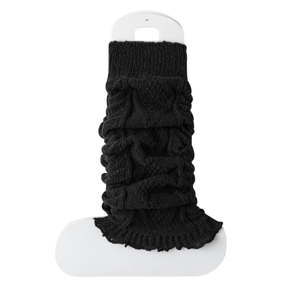 Cute Sweet Leg Warmers Knitting Warm Foot Cover Solid Color Lolitas Knitted Socks Women Girls