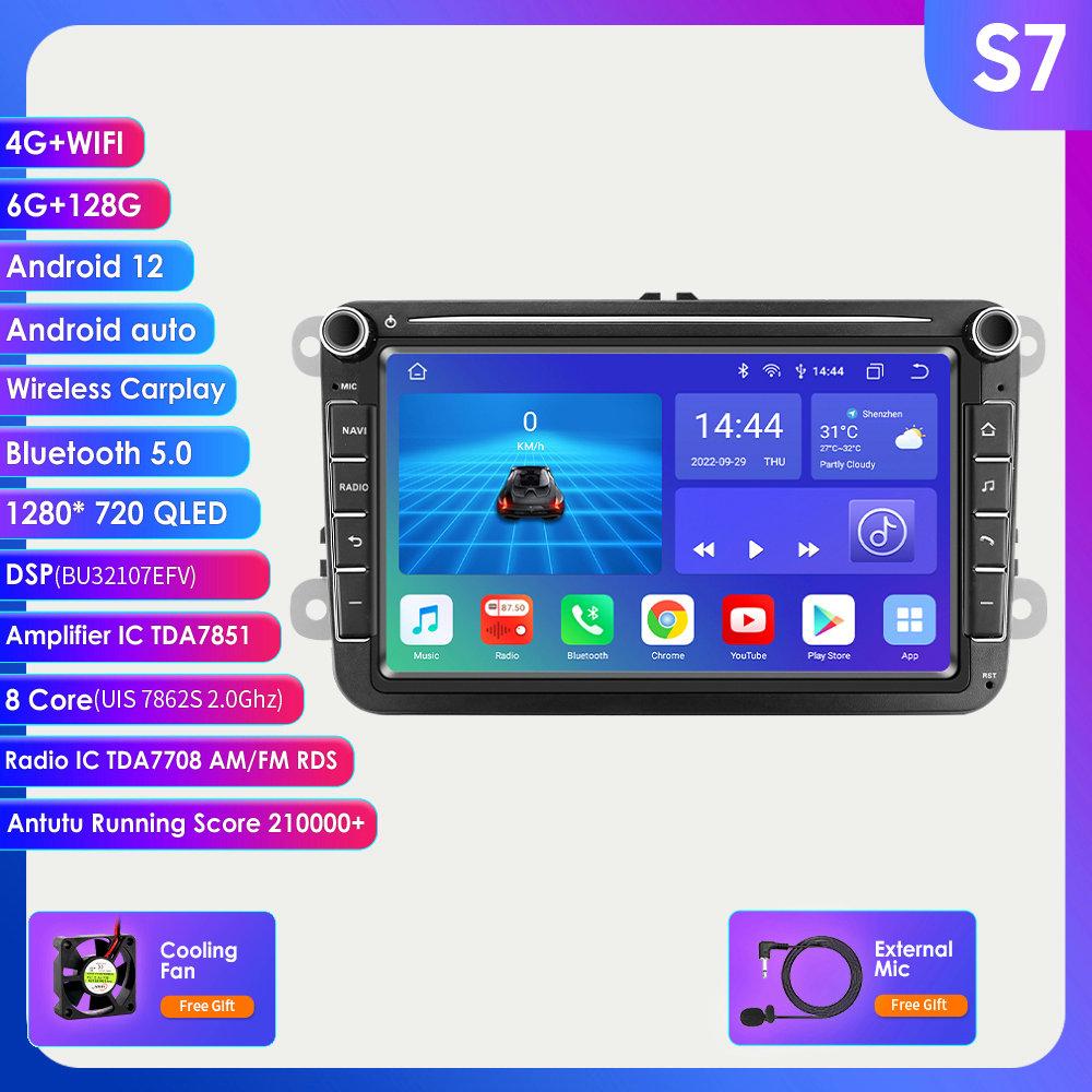 Car Radio Hizpo 8 Inch Android AutoRadio for Volkswagen VW Passat B6 B7 CC Tiguan Touran Golf Polo Skoda Seat Carplay Multimedia GPS 2din Audio Video
