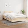 Maison Exclusive - Bettlattenrost mit Matratze Creme 120x200 cm Stoff