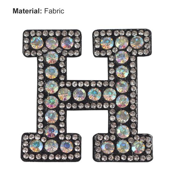 2Pcs Convenient Clothes Patch Easy Use Fabric Iron On Alphabet Clothing Repair Patch for Home