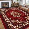 Luxuriöser Teppich im persischen Stil, Bohemian Vintage Muster Teppich für Wohnzimmer Schlafzimmer, rutschfeste Rückseite Teppich
