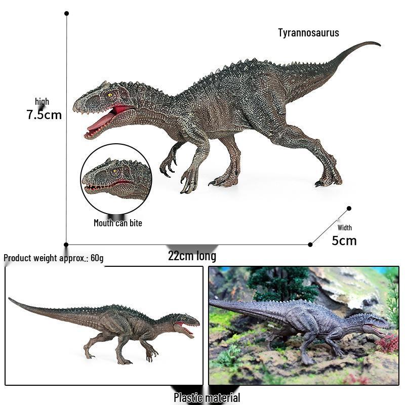 Jurassic Dinosaur Toy Set: Thick-Nosed Dragon, T-Rex, Velociraptor, Pterodactyl, Mosasaurus, Spinosaurus