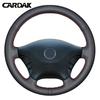CARDAK DIY Hand-stitched Black Artificial Leather Car Steering Wheel Cover for Mercedes Benz Viano W639 2006-2011 Vito 2010-2015