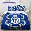 Custom Name Rangers FC Crest Pride Bedding,Quilt Set Quilt Cover Pillowcase Home Birthday Gift (1 * Duvet Cover + 2 * Pillowcase, Without Core)