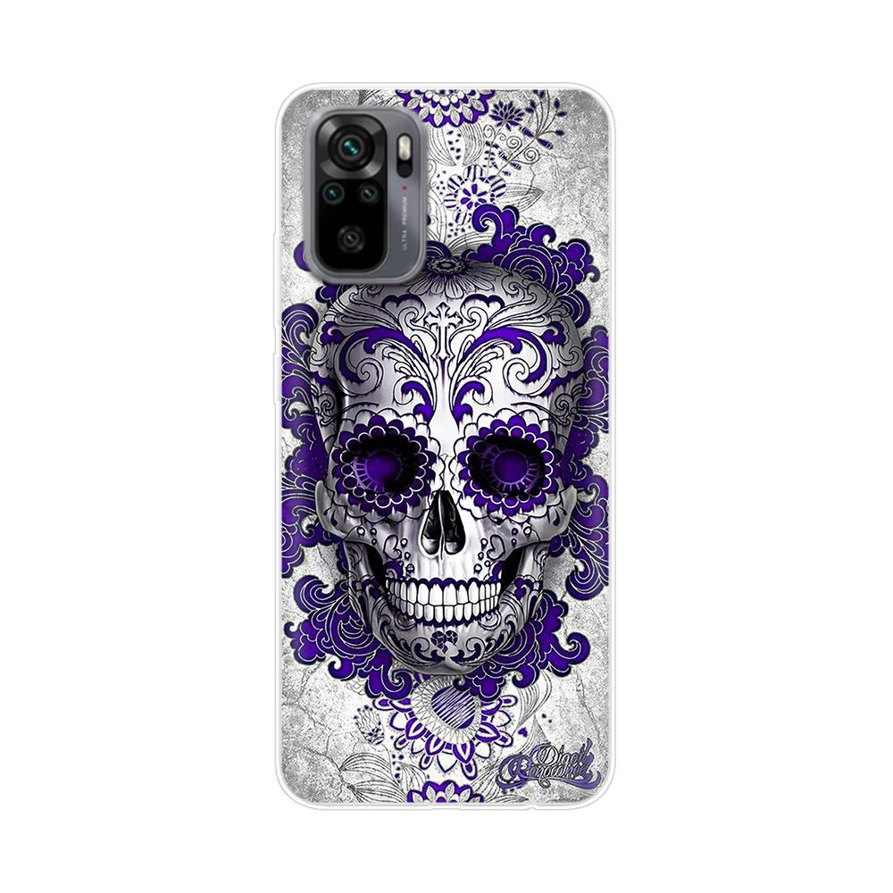 Silicone Flower Phone Case For Xiaomi Redmi Note 10 Case 6.43'' Lovely TPU Back Cover For Xiomi Redmi Note10 Pro Bumper Shells