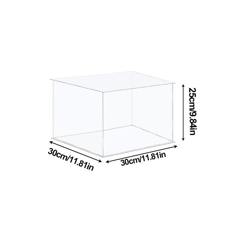 Transparent Display Case Countertop Box Organizer Stand Dustproof Protection Showcase Storage Box