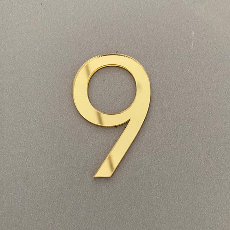 1PC Sticker Door Number Acrylic Plate Address Plaque Mailbox Sign House Number Self Adhesive