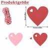100pcs DIY Valentine's Day Tags Heart Shape Blank Hanging Decoration Gift Labels Red Pink Paper Cake Decor Tag