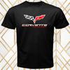 Czarna koszulka unisex z logo Corvette Racing