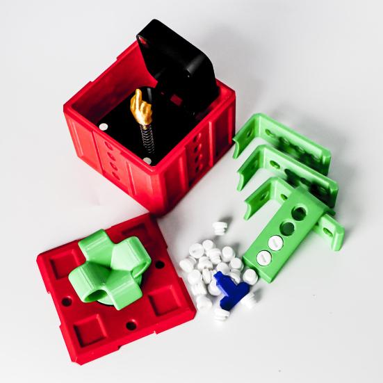 Annoying Gift Box Set with Surprise Finger Interactive 3D Puzzle Screw Challenge Dual Storage Prank Gift Box for Birthdays Christmas Halloween Gifts