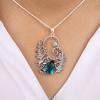 Natural Apatite Gemstone 925 Sterling Silver Pendant 1.8" Designer Jewelry For Valentine's Day Gift CP-42-4