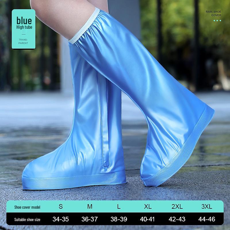 Waterproof Non-Slip Silicone Rain Shoe Covers for Men & Women - High-Top, Wear-Resistant, Snowproof & Rainproof.