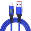 1m 2m 3m Nylon Braided USB To USB C LED Digital Display 60W PD Data Cable Phone Accessories Charging Cable