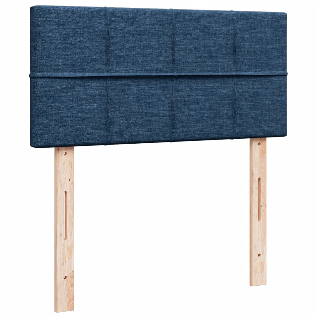 Vidaxl Continental Bed With Mattress, Blue, Fabric 100X200 Cm