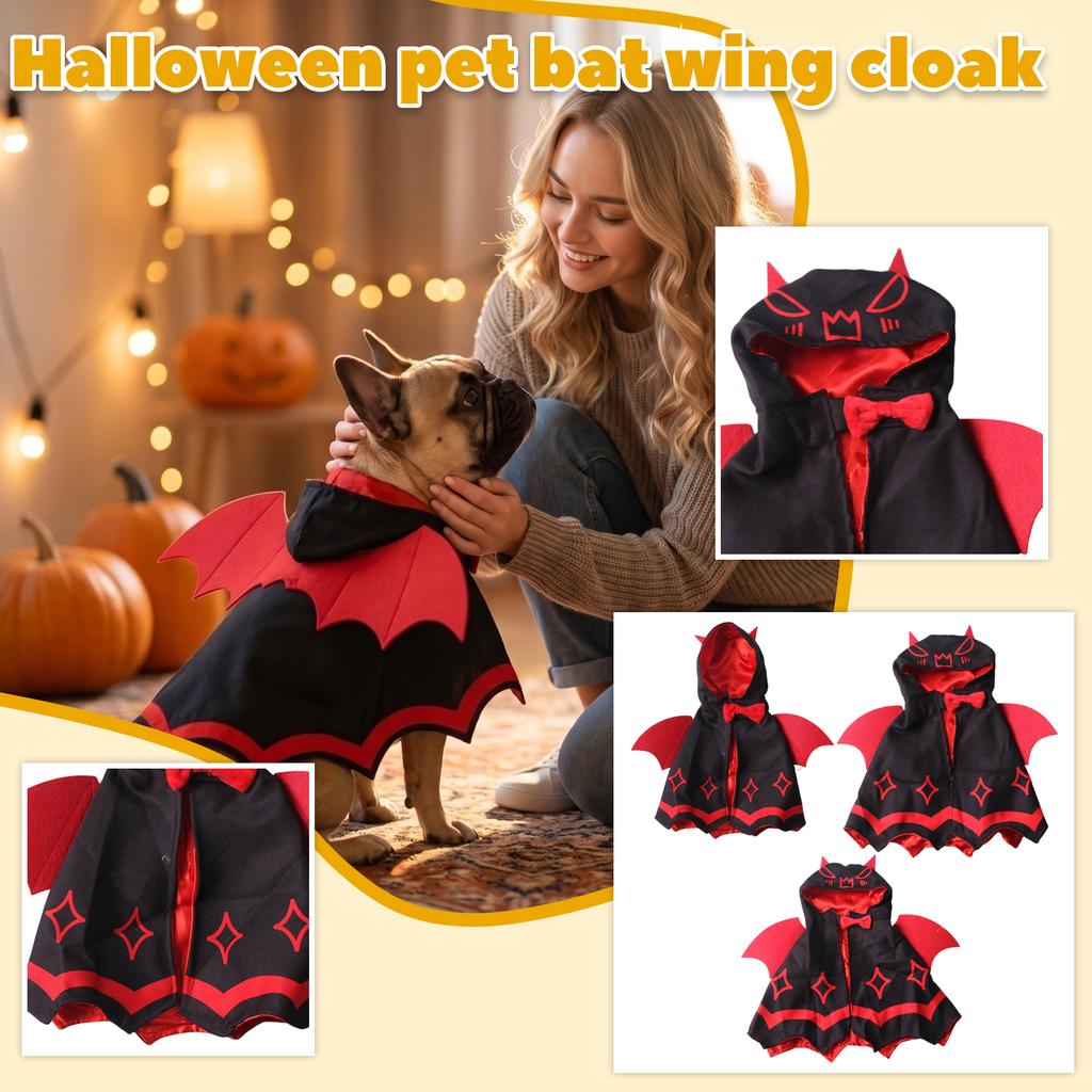 Costume Mantello di Halloween per Animali Domestici Gatti e Cani