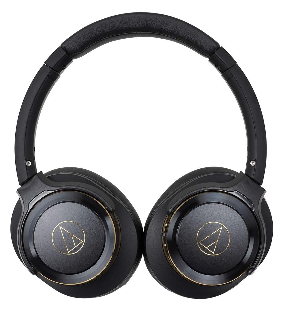 Audio Technica BGD Headphones Bluetooth Wireless Headphones Heavy Bass SOLID BASS Up To 40 Hours Playback Black Gold BGD ATH-WS660BT ATH-WS660BT