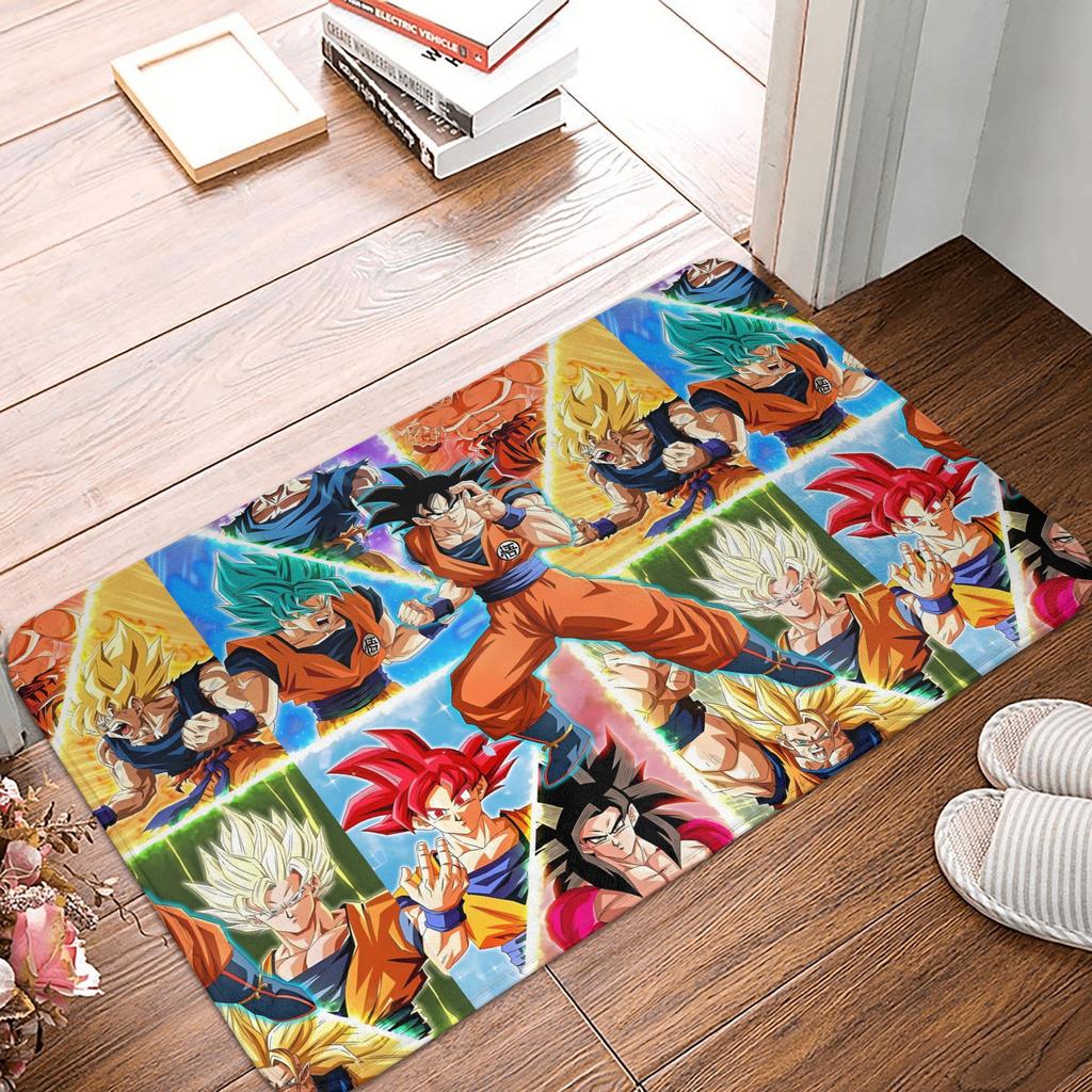 Dragon Ball Anime Front Door Floor Entrance Mats Outdoor  Bathroom Kitchen Doormat Toilet Carpet Rug