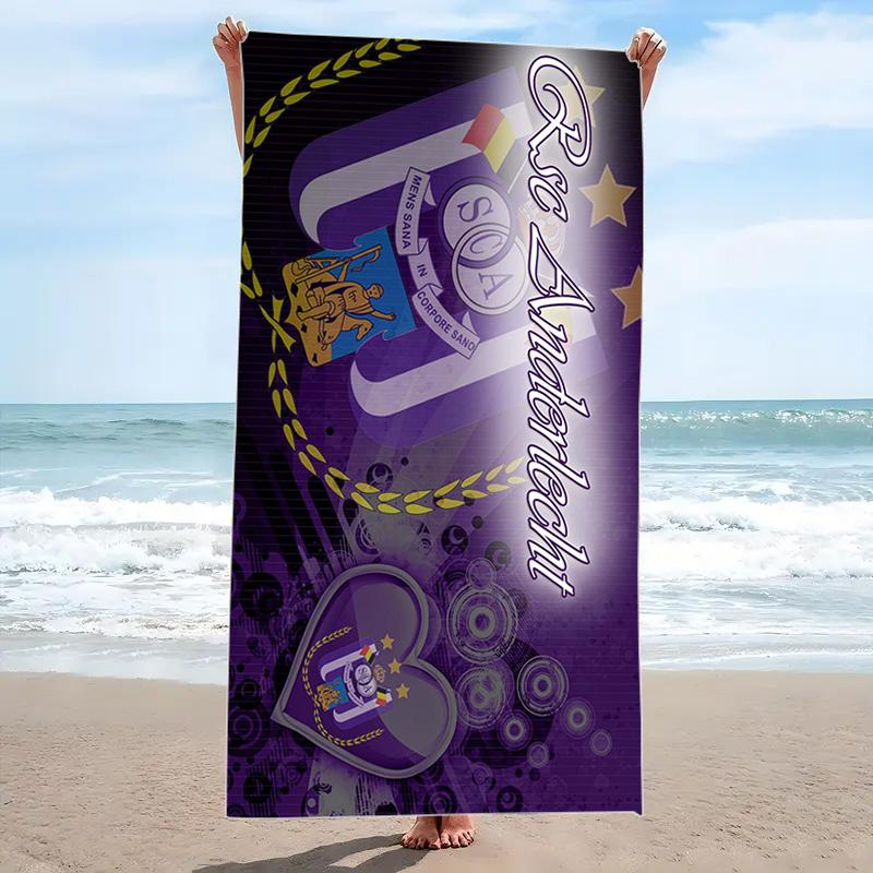 RSC Anderlecht Print Beach Towel, Large Soft Quick Dry Towel for Beach Camping Swimming