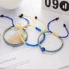 Bedel Geel Blauw Oekraïne Armbanden Voor Vrouwen Mannen Handgemaakt Geweven Koord Oekraïense Vlag Kleur Armband Koppel Vriendschap Sieraden