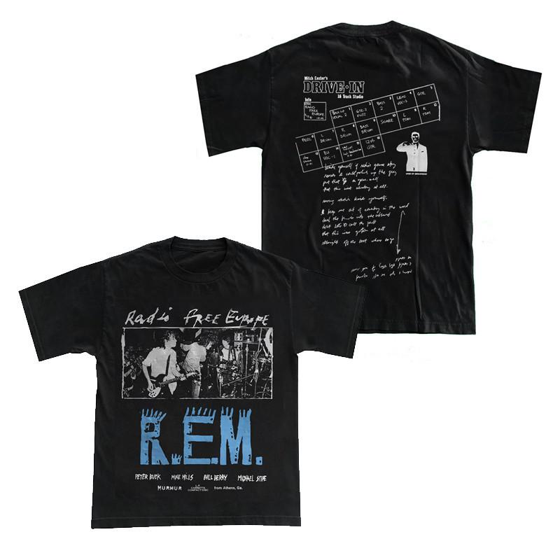 Fast Turn Eyes Band - European and American Trendy Rock-themed Rock Loose High Street Short-sleeved Men's Casual Printed T-shirt
