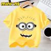 Cartoon Minions Short Sleeve T Shirt for Boy Girl T-Shirts Cute Children Tees Summer Kids Tops Casual Toddler Clothes