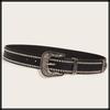[White Fang] Punk Design Studded Buckle Belt - Stylish Fashion for Men and Women BTA311 (Brown)