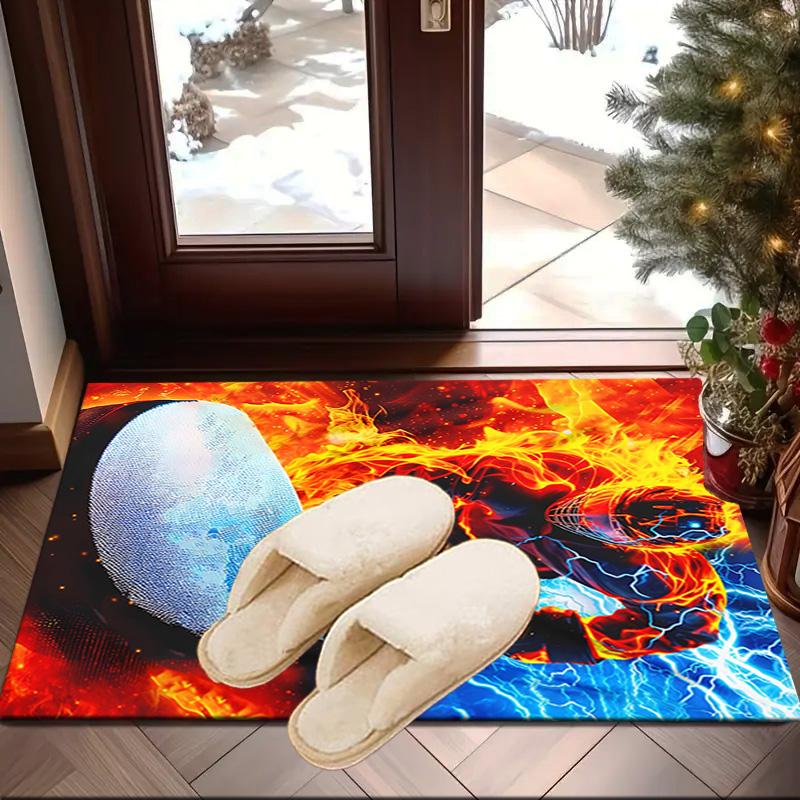 Baseball Fire Power Carpet, Chair Rug,Rug for Office Bedroom living rooms, Doormat decor Fan Gift Christmas Gift