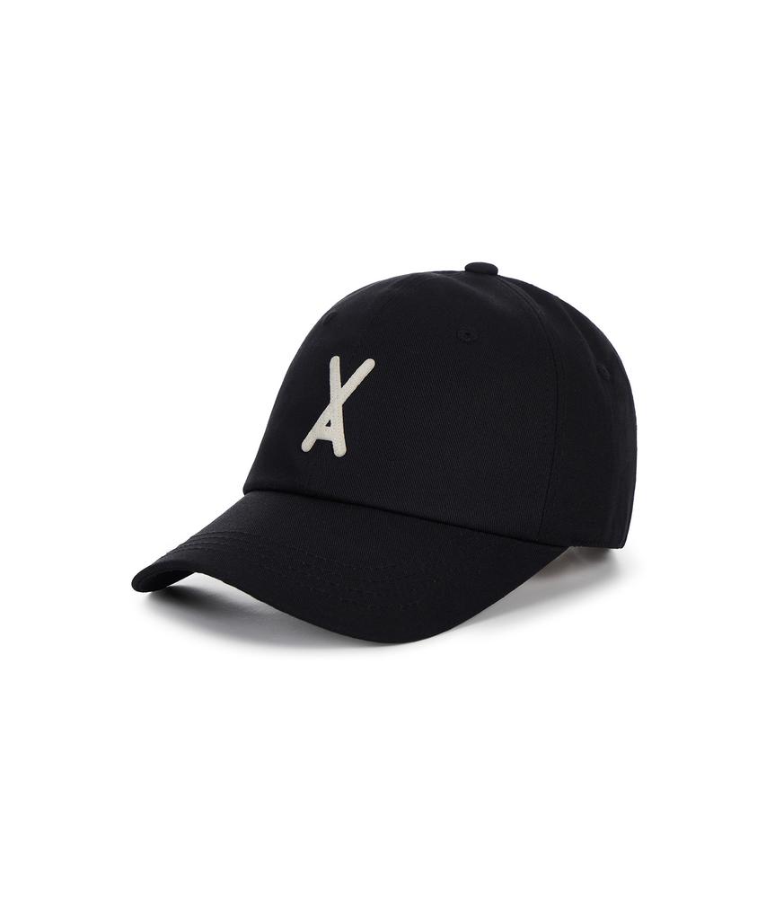 Bajal Va Applique Oversized Ball Cap Black