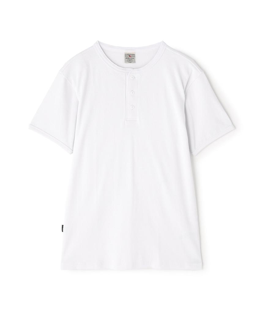 AVIREX DAILY RIB HENLYNECK TEE 6143504 Men's L White