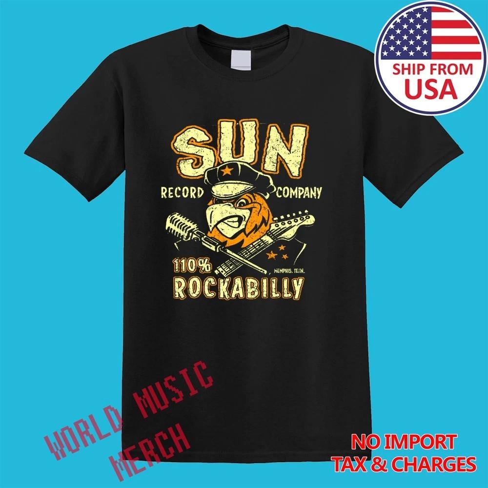 Sun Records Herren Schwarz Größe S-5XL